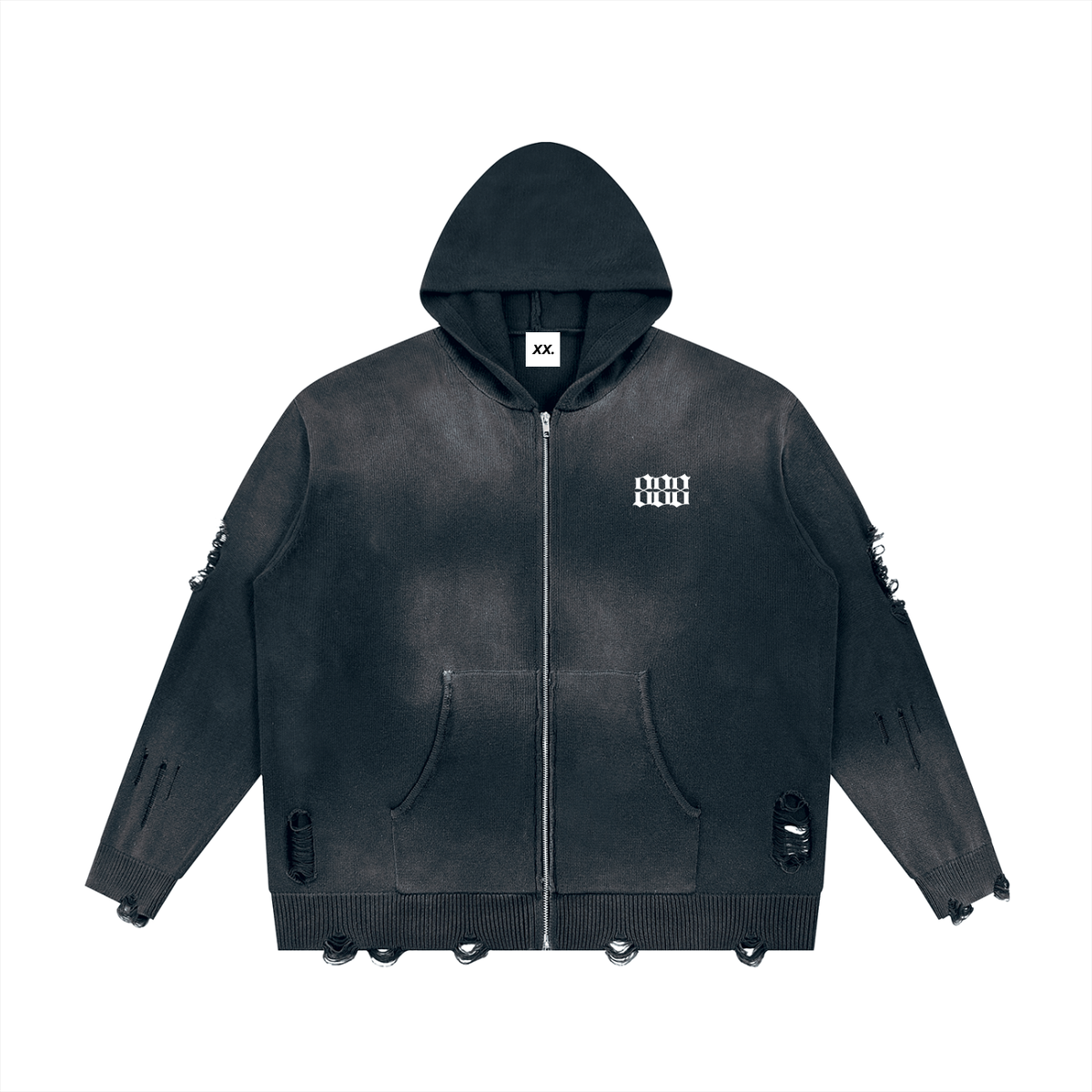 888 Distressed Zip