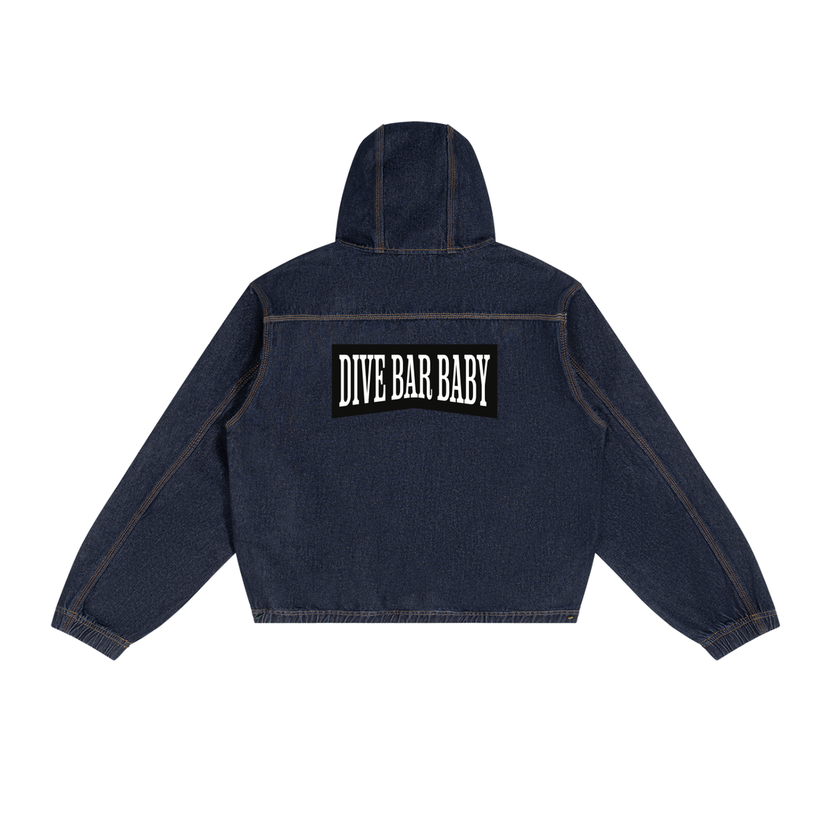 Men's Boxy Vintage Wash Hooded Denim Jacket