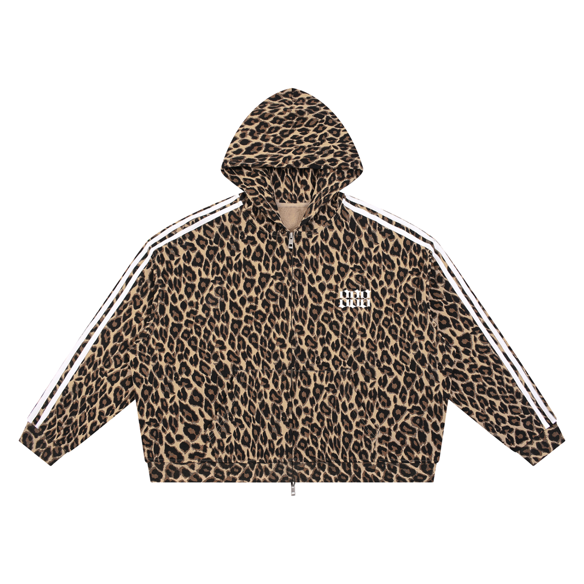 Unisex Leopard Full Zip Hoodie