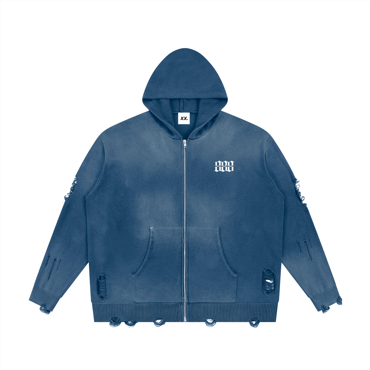 888 Distressed Zip