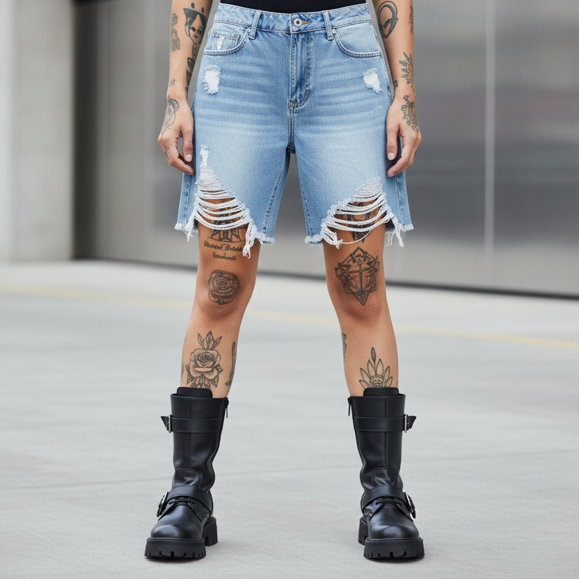 High Noon Denim Shorts